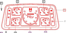 Mahindra Tractor Instrument Panel 007700607B91 Mahindra Direct Parts