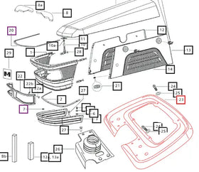 Mahindra Tractor Instrument Panel Bezel 007505625C11 Mahindra Direct Parts
