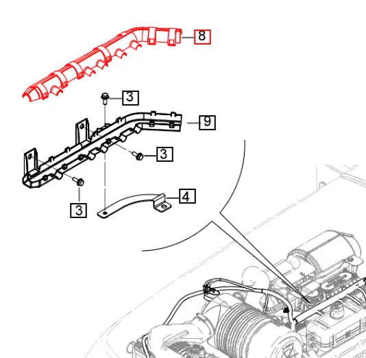Mahindra Tractor Intake Manifold Channel Top 007705856V1 Mahindra Direct Parts
