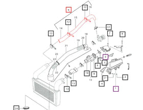 Mahindra Tractor Intercooler Hose E006008647F91 Mahindra Direct Parts