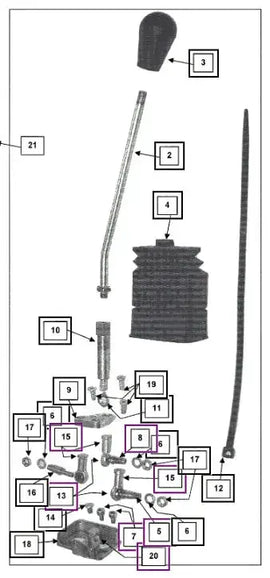 Mahindra Tractor Joystick Handle Repair Kit KMW14083182 Mahindra