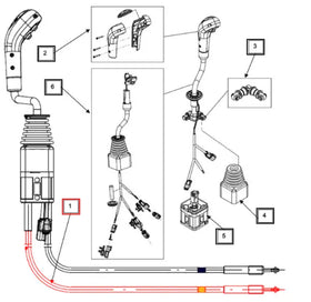 Mahindra Tractor Joystick Loader Cable 1700mm Long KMW14083075 Mahindra
