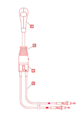 Mahindra Tractor Joystick With Cables KMW14083111 Mahindra