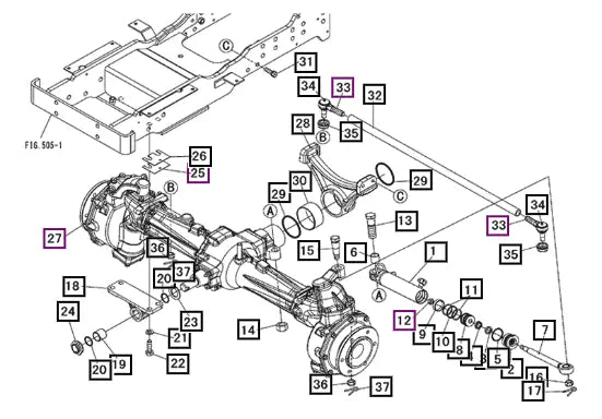 Mahindra Tractor Kingpin Rh Assy M 1635 1640 19483187000 Mahindra Direct Parts