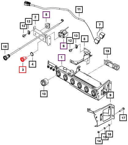 Mahindra Tractor Knob Control (rotary) 49457-VUI Mahindra Direct Parts