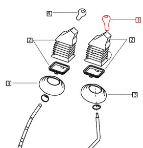 Mahindra Tractor Knob - Gear Shifter Lever 000013188P05 Mahindra Direct Parts