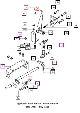 Mahindra Tractor Knob Hi-low Lever 007535955C1 Mahindra Direct Parts