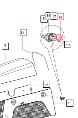 Mahindra Tractor Knob Side Panel 007505449C91 Mahindra
