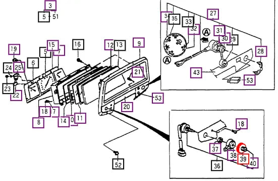 Mahindra Tractor Knob (lining/horn) 15446232340 Mahindra Direct Parts