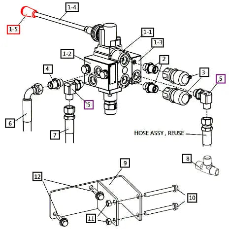 Mahindra Tractor Knob, Aux Valve Handle 11105405150 Mahindra Direct Parts