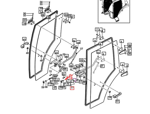Mahindra Tractor LH Door Lockset 14527052700 Mahindra