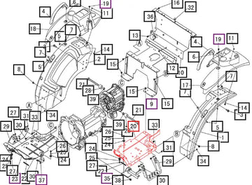 Mahindra Tractor LH Entry Step 19456325BP1 Mahindra Direct Parts