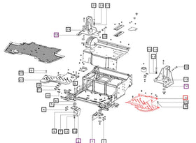 Mahindra Tractor LH Left Floor Panel 007530303D91 Mahindra Direct Parts