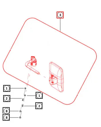 Mahindra Tractor LH Left Mirror H08901160K91 Mahindra
