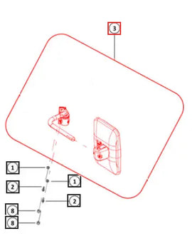 Mahindra Tractor LH Left Mirror H08901160K91 Mahindra
