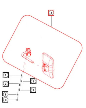 Mahindra Tractor LH Left Mirror H08901160K91 Mahindra