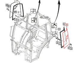 Mahindra Tractor LH Left Rear Corner Glass 14527032130 Mahindra