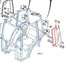 Mahindra Tractor LH Left Rear Corner Rubber Gasket 14527032140 Mahindra