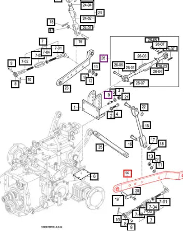 Mahindra Tractor LH Lower Lift Arm 16705142001GB Mahindra Direct Parts