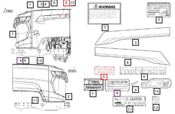 Mahindra Tractor Label 1635 16068763001 Mahindra Direct Parts