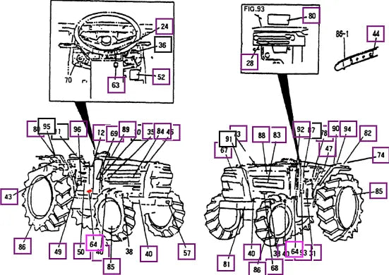 Mahindra Tractor Label Caution/grease) 16329040020 Mahindra Direct Parts
