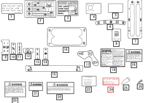 Mahindra Tractor Label G, Start 19458711000 Mahindra Direct Parts