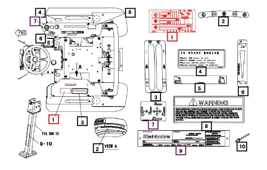 Mahindra Tractor Label H, Speed 19488722000 Mahindra Direct Parts