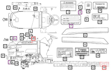 Mahindra Tractor Label Hst 16058765001 Mahindra Direct Parts