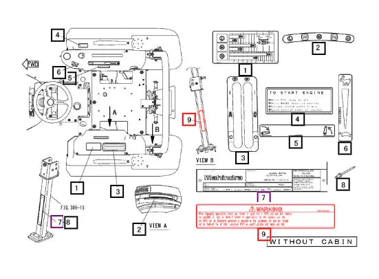 Mahindra Tractor Label Warning 19028765000 Mahindra Direct Parts