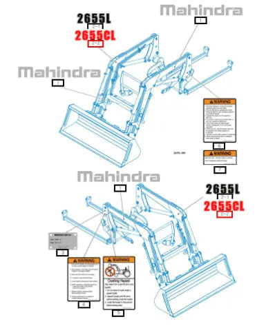Mahindra Tractor Label , Name(2655cl) 85975000020 Mahindra Direct Parts