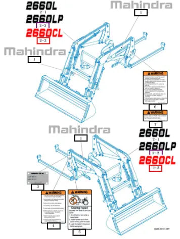 Mahindra Tractor Label , Name(2655cl) 85975000021 Mahindra Direct Parts