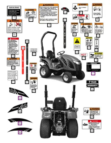 Mahindra Tractor Label , Range Gear Shife Lever 11619100030 Mahindra Direct Parts