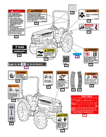 Mahindra Tractor Label , Speed 12639040030 Mahindra Direct Parts