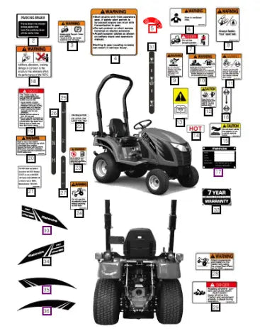 Mahindra Tractor Label , Starter 12127025110 Mahindra Direct Parts