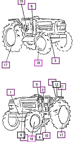 Mahindra Tractor Label (air Pressure/front) - T=0.05 12609040740 Mahindra Direct Parts
