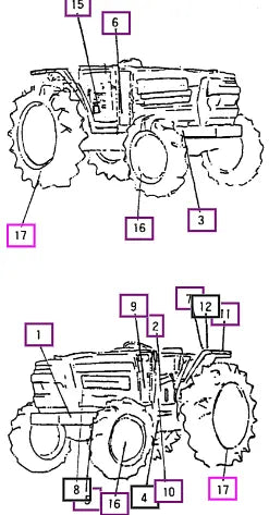 Mahindra Tractor Label (air Pressure/rear) T=0.05 12609040760 Mahindra Direct Parts