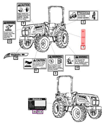 Mahindra Tractor Label, 4wd 17979040130 Mahindra Direct Parts