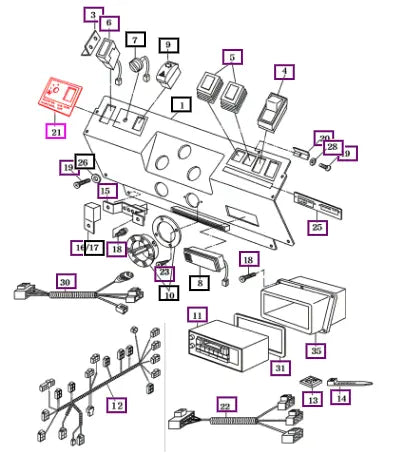 Mahindra Tractor Label, Air Conditioning Control 16997021990 Mahindra Direct Parts