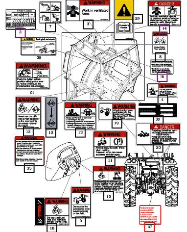 Mahindra Tractor Label, Cabin 12299045040 Mahindra Direct Parts