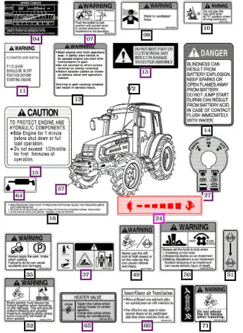 Mahindra Tractor Label, Control Throttle 17689030040 Mahindra Direct Parts