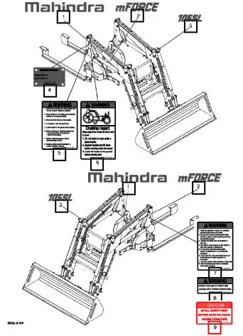 Mahindra Tractor Label, Dander (saftey Prop) 85405000090 Mahindra Direct Parts