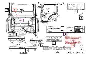 Mahindra Tractor Label, Freon 19468865001 Mahindra Direct Parts