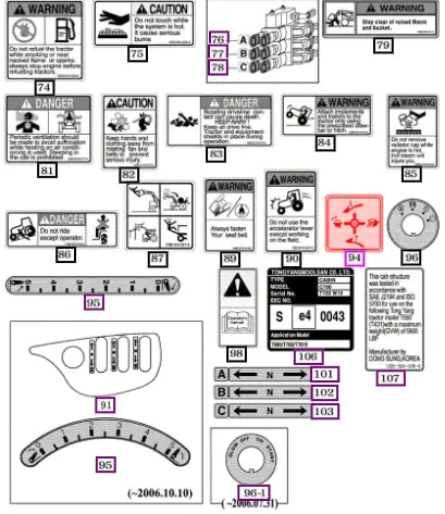 Mahindra Tractor Label, Joystick 17689200021 Mahindra Direct Parts