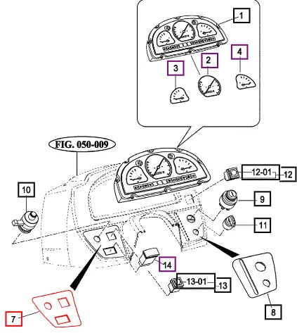 Mahindra Tractor Label, Lh Control 14726039010 Mahindra Direct Parts