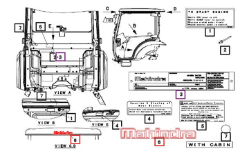 Mahindra Tractor Label, Mahindra 19468789001 Mahindra Direct Parts