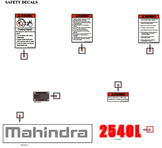 Mahindra Tractor Label, Name 85715000020 Mahindra Direct Parts
