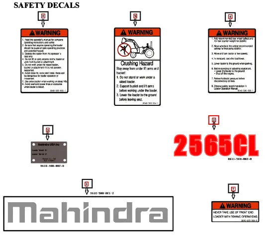 Mahindra Tractor Label, Name 86115000020 Mahindra Direct Parts