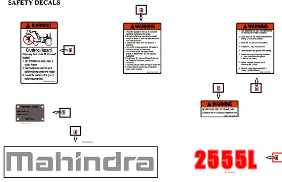 Mahindra Tractor Label, Name (2555l) 85915000020 Mahindra Direct Parts