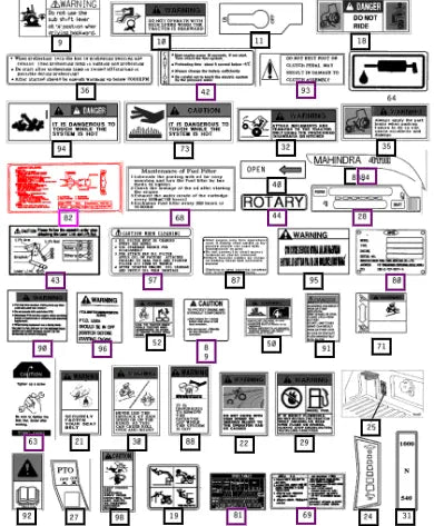 Mahindra Tractor Label, Oil 12759040050 Mahindra Direct Parts