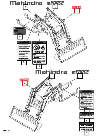 Mahindra Tractor Label, Ornament 84955000020 Mahindra Direct Parts